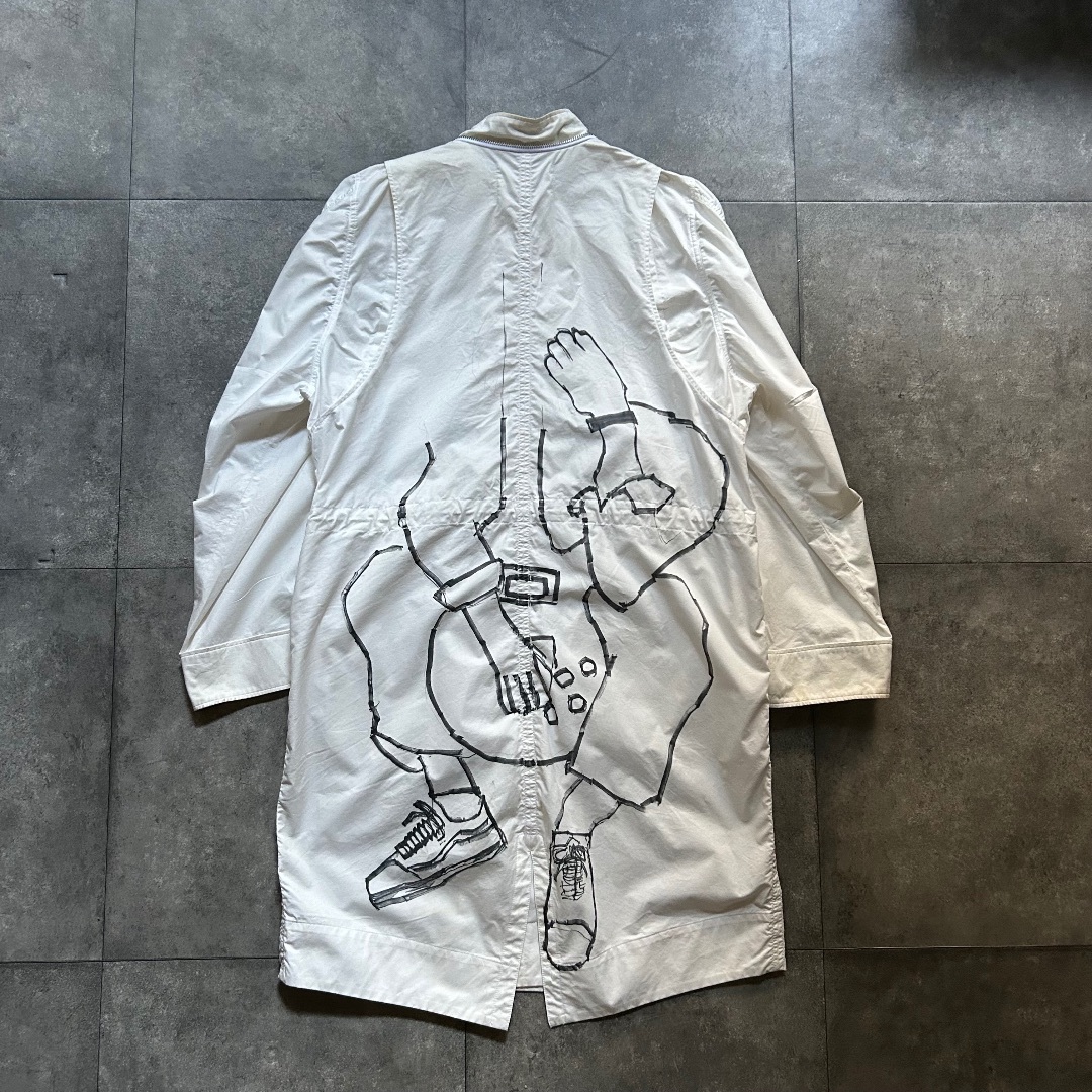 banal chic bizarre - バナルシックビザール M-65 フィッシュテールパーカー ホワイト ペイント