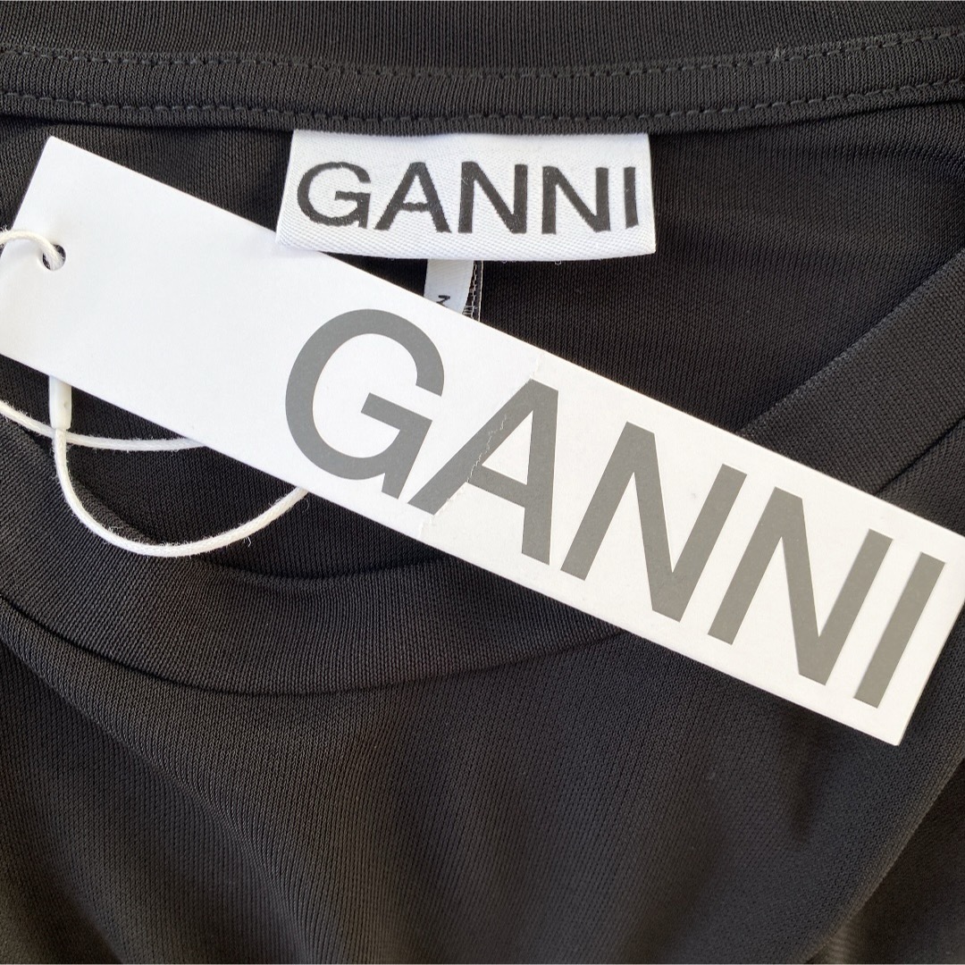 GANNI ガニー　長袖シャツ ブラウス　ブラック　Mサイズ