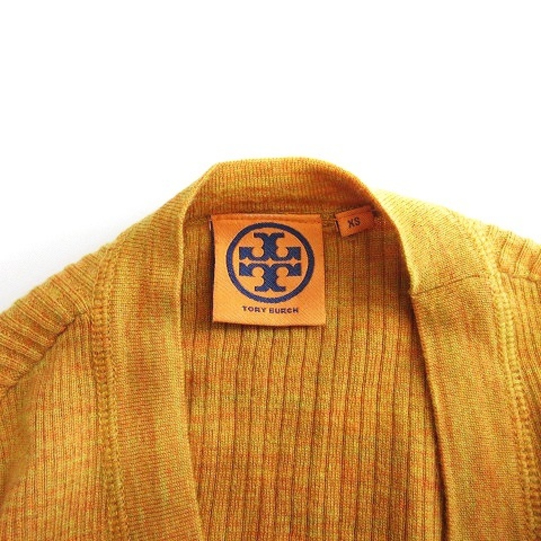 Tory Burch(トリーバーチ)のトリーバーチ カーディガン リブ ニット ウール オレンジ XS ■SM1 レディースのトップス(カーディガン)の商品写真