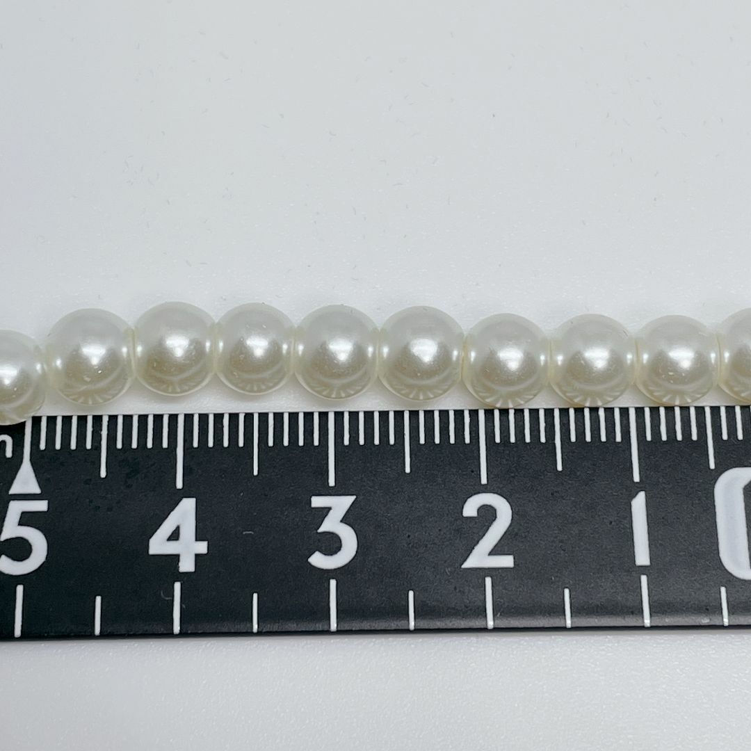 パールネックレス ホワイト 6ｍｍ パール メンズ レディース ユニセックス レディースのアクセサリー(ネックレス)の商品写真