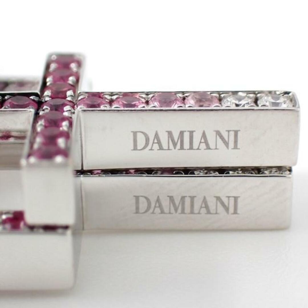 Damiani(ダミアーニ)のダミアーニ DAMIANI ネックレス ベル エポック・ロッソ ダブル クロス グラデーション パヴェ ルビー ピンク サファイア ダイヤモンド K18WG 【中古】 レディースのアクセサリー(ネックレス)の商品写真