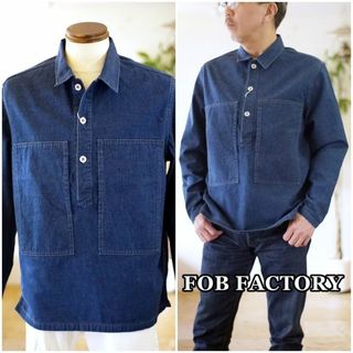 エフオービーファクトリー(FOB FACTORY)のエフオービーファクトリー FOB FACTORY　デニムプルオーバージャケ M(Gジャン/デニムジャケット)