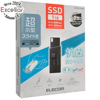 エレコム(ELECOM)のELECOM　外付けポータブルSSD　ESD-EHL1000GBK　ブラック　1TB　0～100時間以内 元箱あり(PC周辺機器)