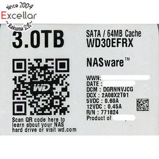 ウェスタンデジタル(Western Digital)のWestern Digital製HDD　WD30EFRX　3TB SATA600　33000～34000時間以内(PC周辺機器)