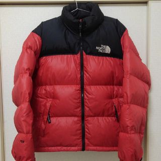 ザノースフェイス(THE NORTH FACE)のノースフェイス　ヌプシダウンジャケット USA規格　レッド　M(ダウンジャケット)