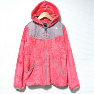 ザノースフェイス(THE NORTH FACE)のザノースフェイス 160 ボアフリースパーカー 蛍光ピンク ネオンカラー(ジャケット/上着)