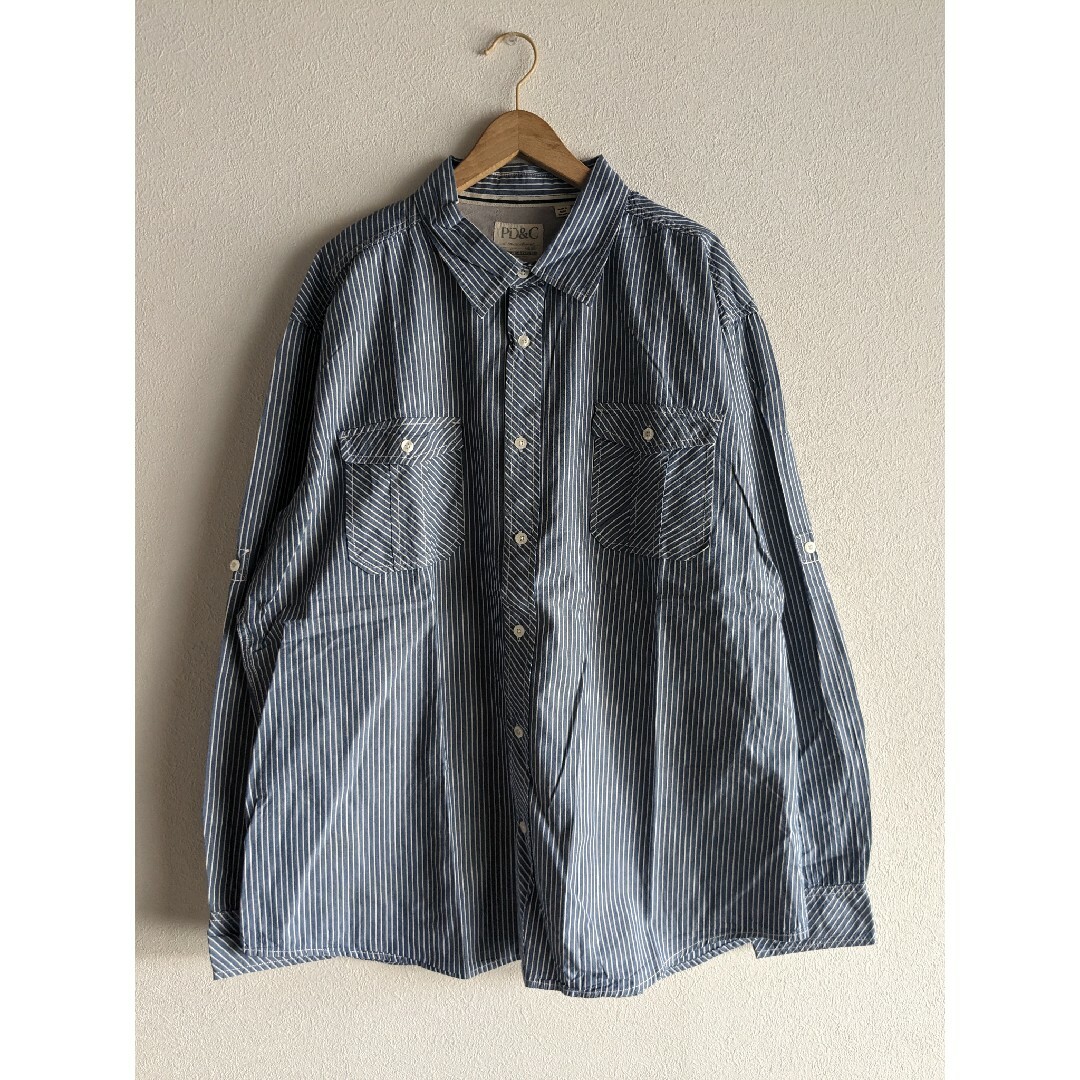 BEAMS(ビームス)のPD&C CRAZY STRIPE COTTON WORK SHIRT メンズのトップス(シャツ)の商品写真