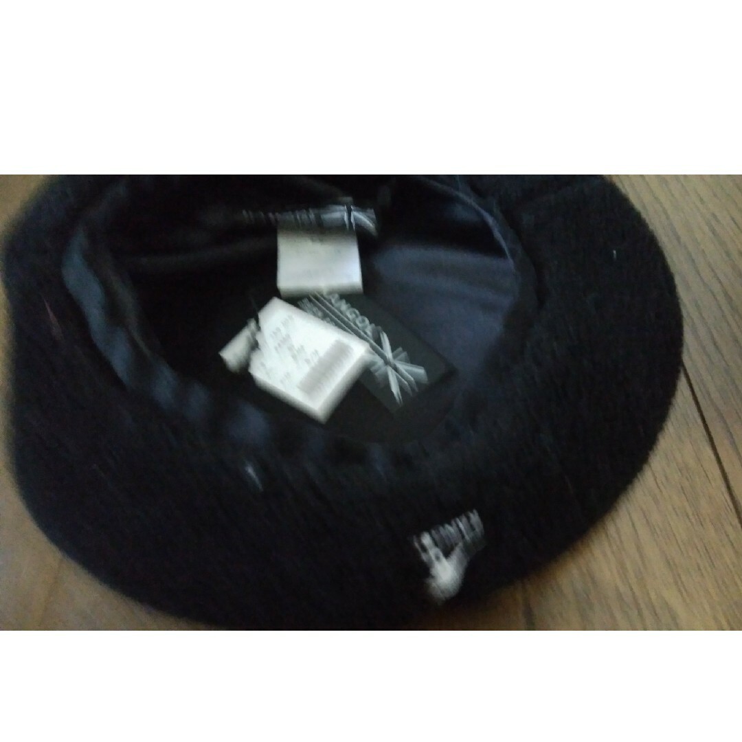 KANGOL(カンゴール)の【新品】KANGOL ファー ベレー帽 ハンチングキャップ ブラック 黒 レディースの帽子(ハンチング/ベレー帽)の商品写真