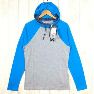 ミレー(MILLET)のMENs S  ミレー レッドウォール ライト フーディ Redwall Light Hoodie スウェット パーカー MILLET MIV8542 9780 Heather Grey / Methyl Blue ブルー系(その他)