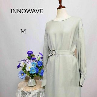 イノウェーブ(innowave)のイノウェーブ　極上美品　ロングワンピース　薄い水色系色　Mサイズ(ロングワンピース/マキシワンピース)