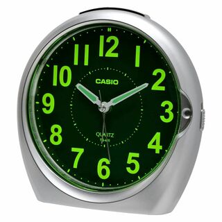 CASIO(カシオ) 目覚まし時計 アナログ シルバー スヌーズ ライト 付き (置時計)