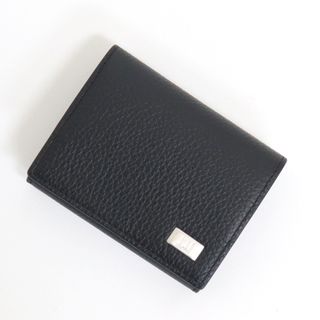 Dunhill - 【Dunhill】ダンヒル 2つ折り・コインケース ブラック レザー×シルバー金具 10THP /kr11616ik