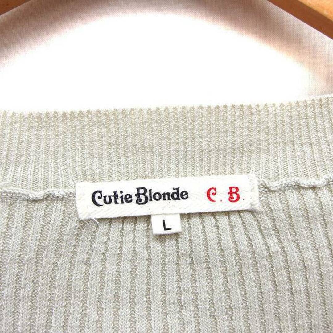 Cutie Blonde(キューティーブロンド)のキューティーブロンド ニット セーター リブ Vネック ツートンカラー 長袖 L レディースのトップス(ニット/セーター)の商品写真