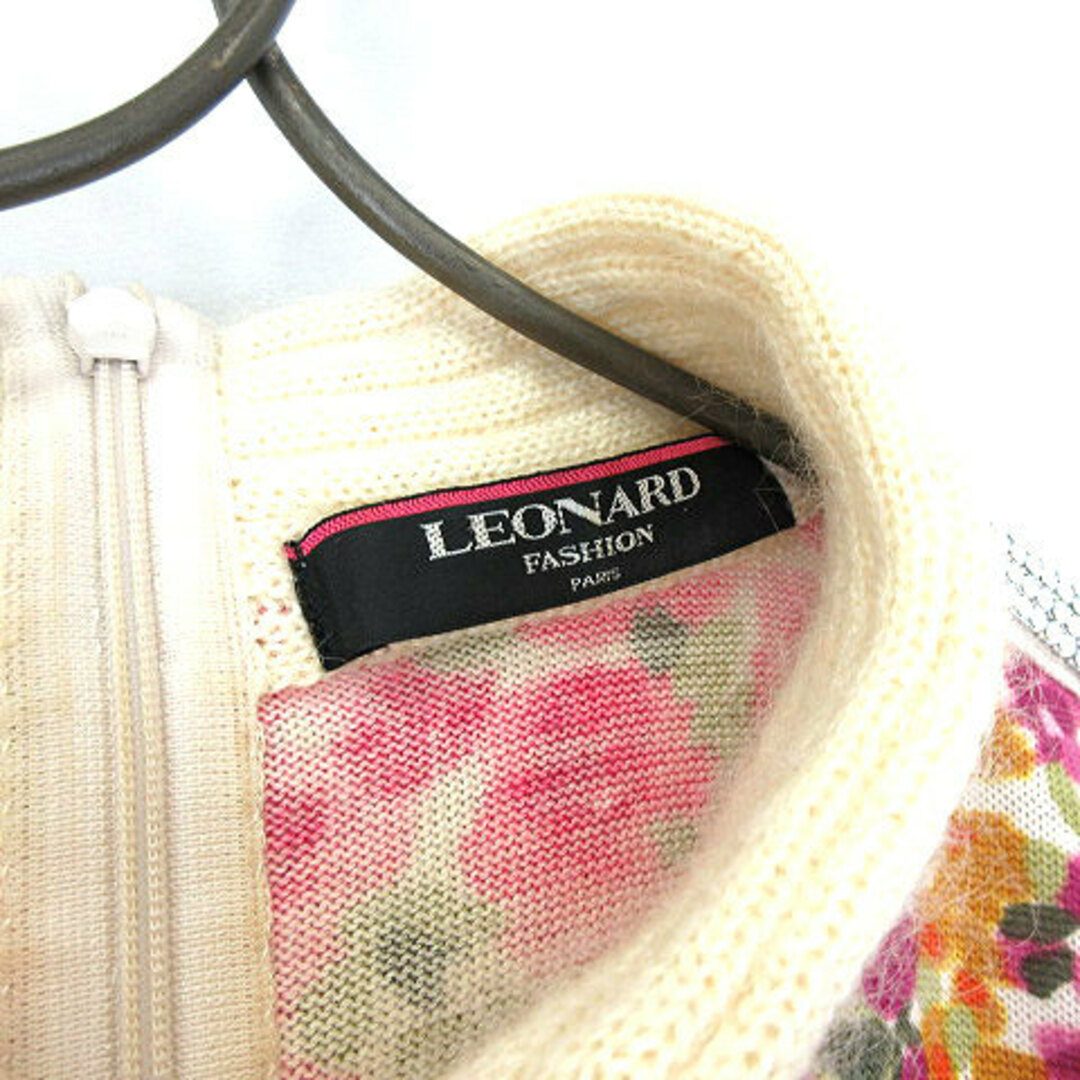 LEONARD(レオナール)のレオナール  LEONARD FASHION 花柄 切替 ニット カットソー M レディースのトップス(ニット/セーター)の商品写真