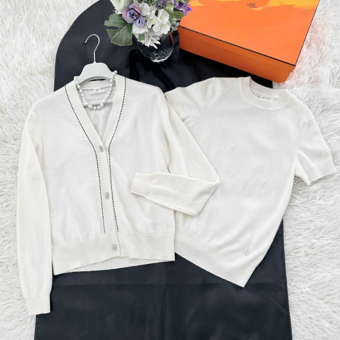 HERMES - ☆HERMES☆極美品☆2022☆カシミヤ☆カーディガン HERMES - ☆HERMES☆極美品☆2022☆カシミヤ☆カーディガン
