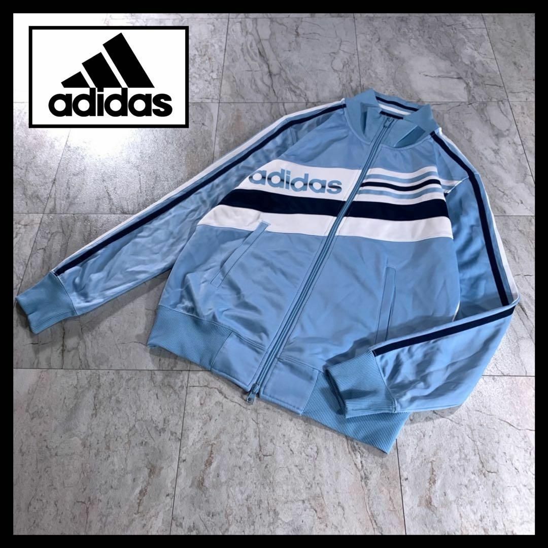 adidas - 00s 古着 adidas トラックジャケット ジャージ 水色