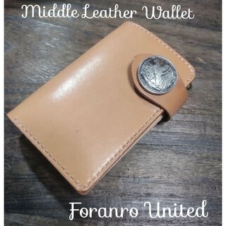 Middle Leather WalletミドルレザーウォレットFORANRO(折り財布)
