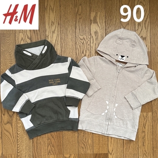 エイチアンドエム(H&M)のH&M トレーナー パーカー セット 90(Tシャツ/カットソー)