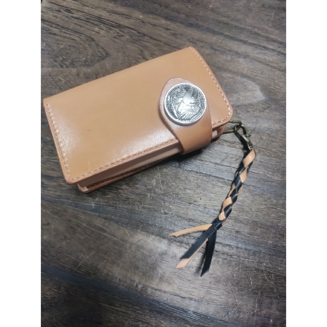 12cmレザーチェーン付□Middle Leather Wallet☆ ファッション小物 12cmレザーチェーン付□Middle Leather Wallet☆ ファッション小物