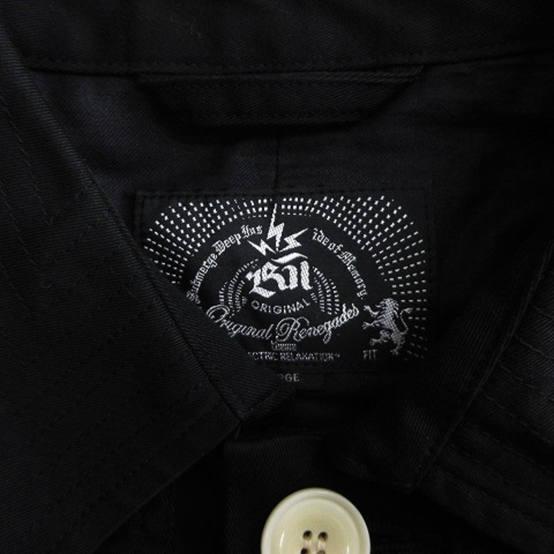 BAL(バル)のバル  ステンカラーコート ミドル丈 比翼ボタン コットン 黒 ブラック L メンズのジャケット/アウター(ステンカラーコート)の商品写真