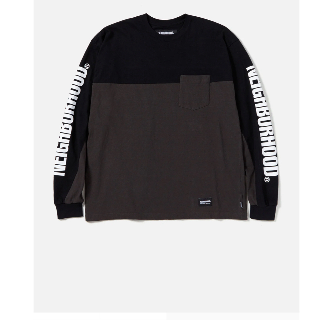 NEIGHBORHOOD(ネイバーフッド)のNEIGHBORHOOD BICOLOR CREWNECK ブラック　XL メンズのトップス(Tシャツ/カットソー(七分/長袖))の商品写真