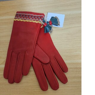 ヴィヴィアンウエストウッド(Vivienne Westwood)のviviennewestwood　革手袋　赤(手袋)