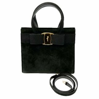 サルヴァトーレフェラガモ(Salvatore Ferragamo)の【中古】Salvatore Ferragamo サルヴァトーレフェラガモ 2WAYバッグ スエード ブラック BA214178 ハンドバッグ ショルダーバッグ スウェード レディース 【ブランドギャラリー千林店】(ショルダーバッグ)