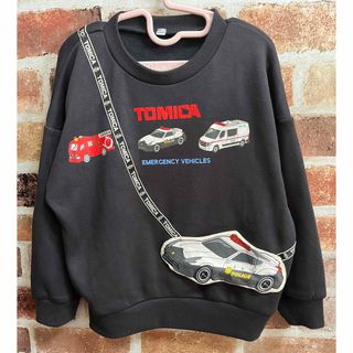 タカラトミー(Takara Tomy)のトミカ　ポシェット風　トミカー　裏起毛 110サイズ(Tシャツ/カットソー)