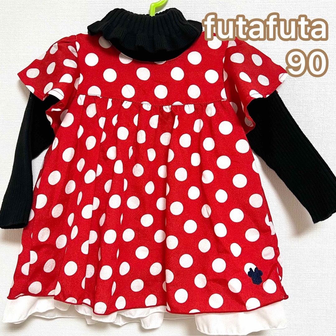 futafuta(フタフタ)の90 フタフタ ミニー チュニック ワンピース しまむら キッズ/ベビー/マタニティのキッズ服女の子用(90cm~)(ワンピース)の商品写真