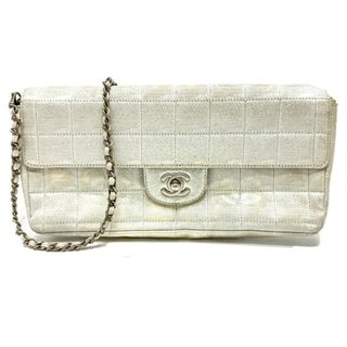 シャネル(CHANEL)のシャネル CHANEL ニュートラベルライン チョコバー A15316 CC ココマーク チェーンバッグ カバン ショルダーバッグ キャンバス シルバー系(ショルダーバッグ)