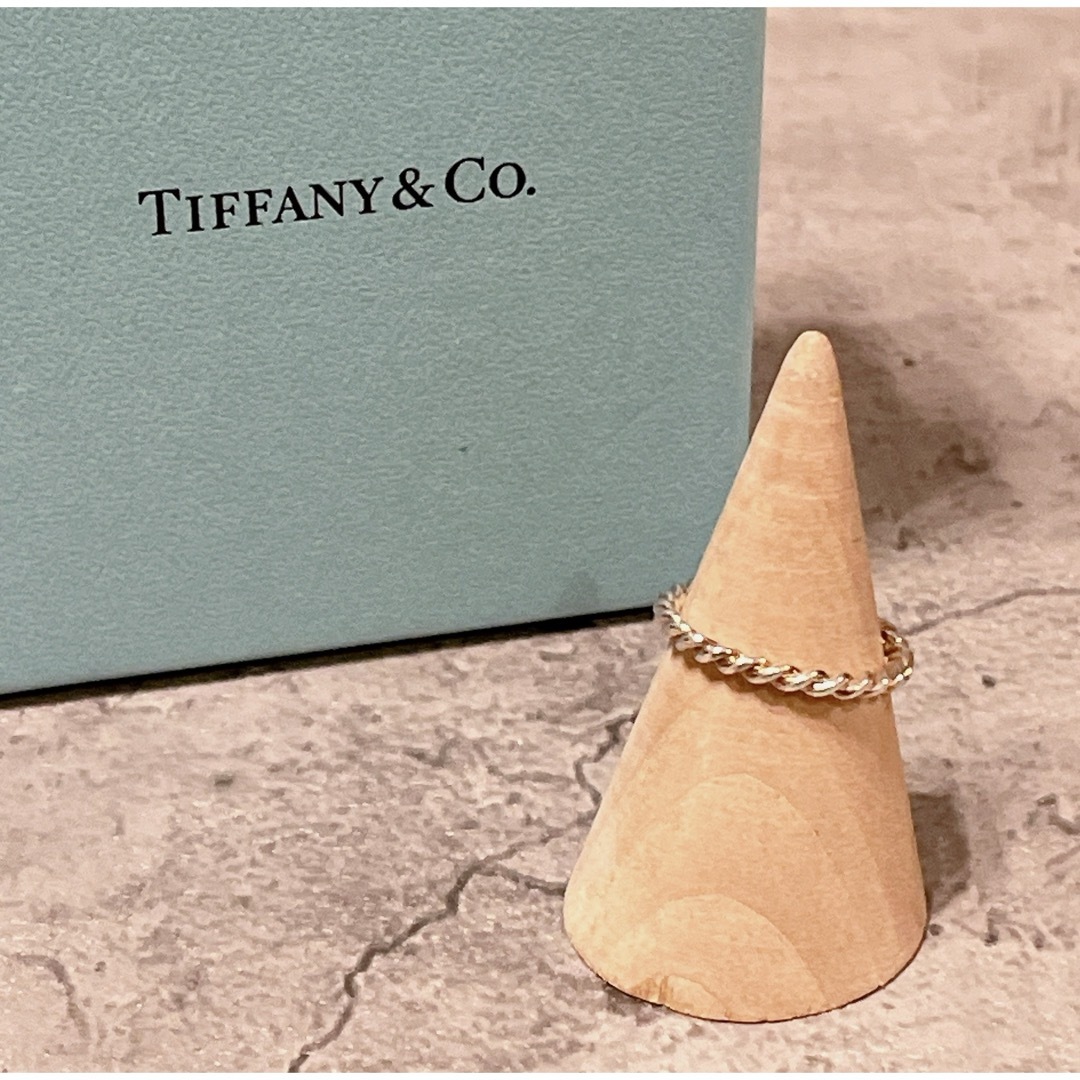 レディース希少 美品 Tiffany ティファニー ナロー ツイスト リング 13.5号