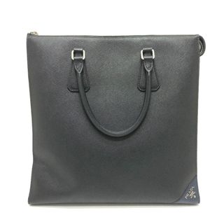 プラダ(PRADA)のプラダ PRADA ビジネス 2VG079 ロゴ カバン トートバッグ サフィアーノレザー ブラック 美品(トートバッグ)