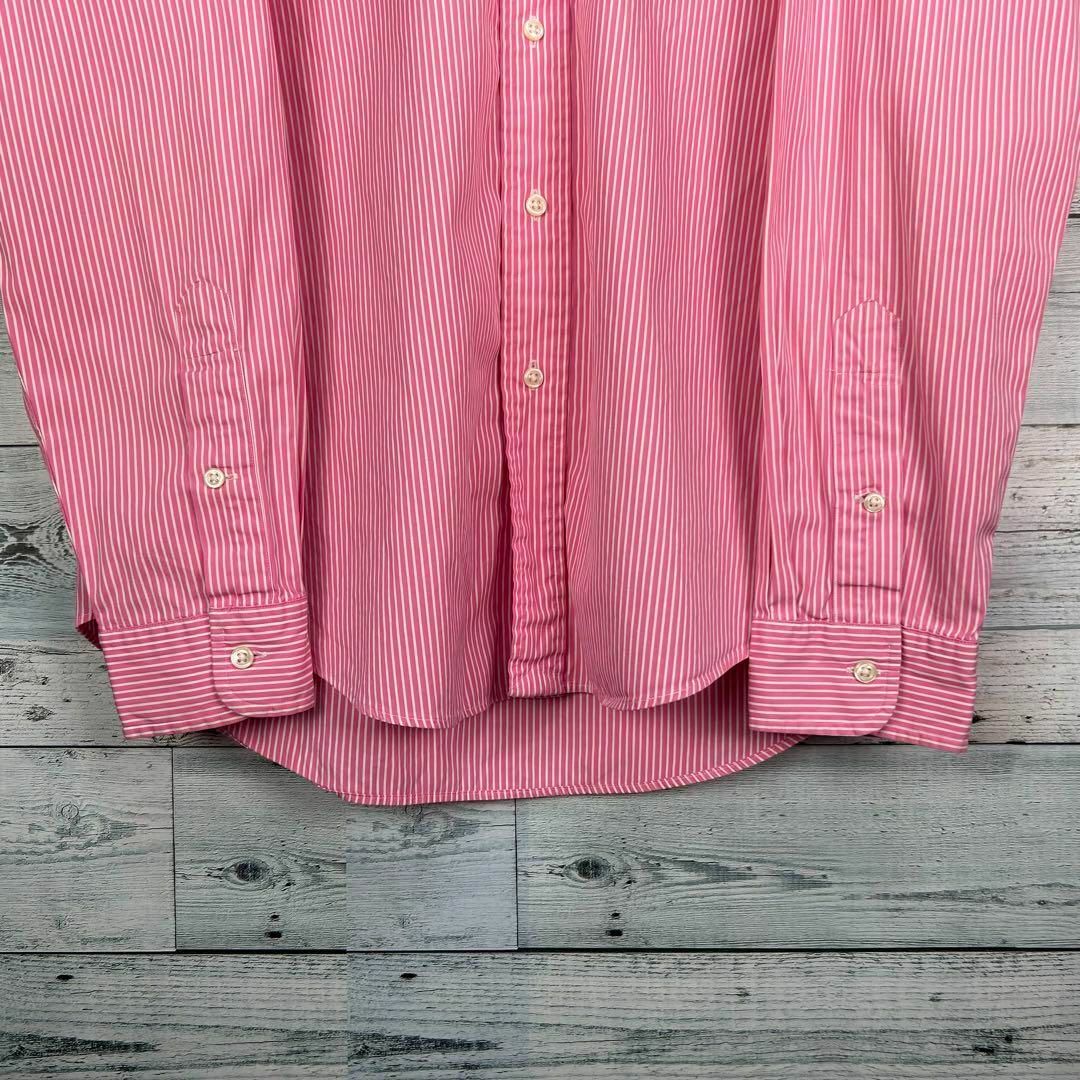 Ralph Lauren(ラルフローレン)のラルフローレン 刺繍ロゴ 胸ポケット 長袖 BDシャツ ストライプ L メンズのトップス(シャツ)の商品写真