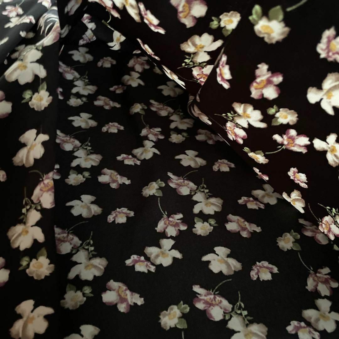 花柄 フラワー ワンピース シャツ ロング マキシ 膝丈 レディースのワンピース(ロングワンピース/マキシワンピース)の商品写真