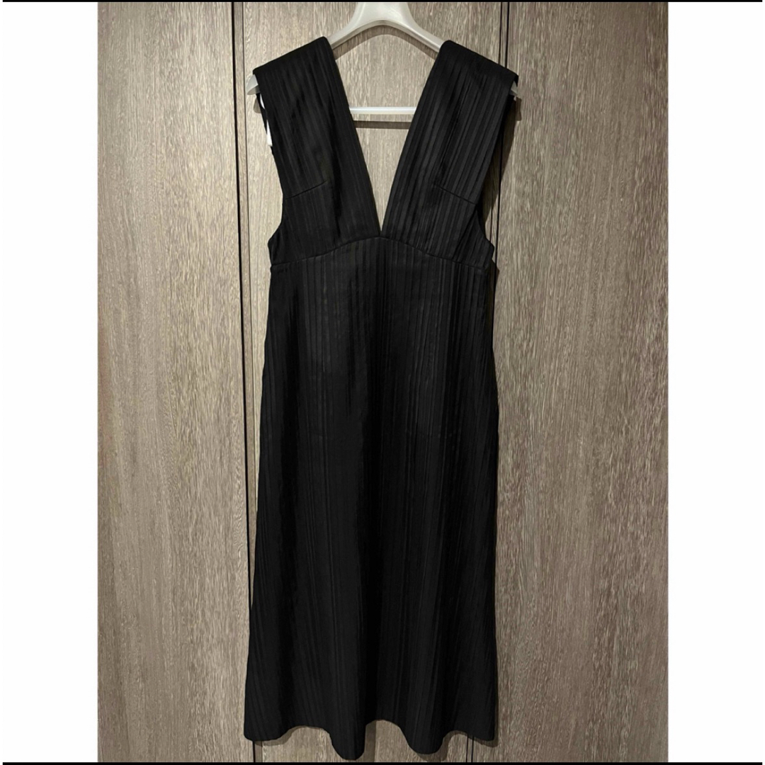 mame - mame Ribbon V neck Stripe Dressの通販 by mame - mame Ribbon V neck Stripe Dressの通販 by