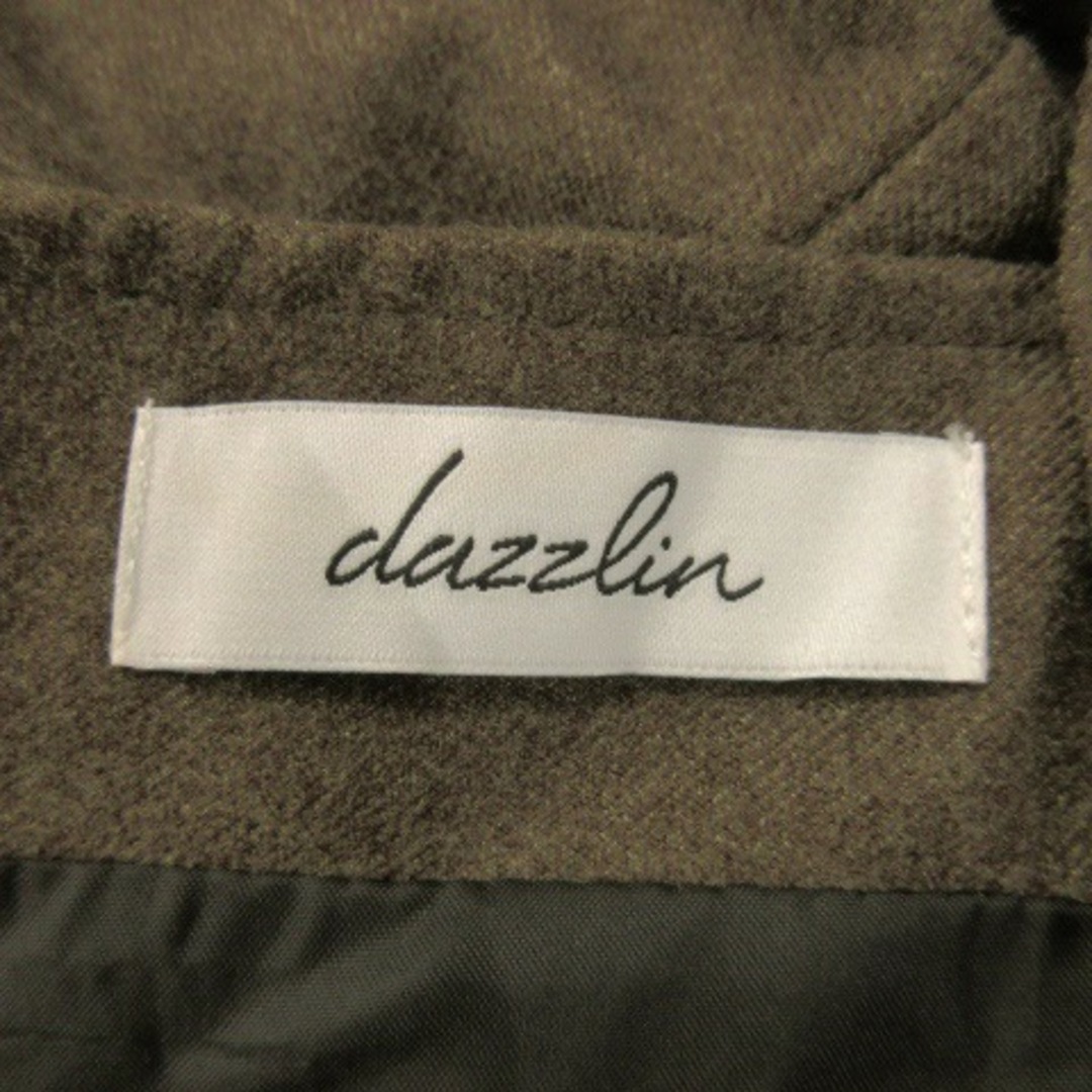 dazzlin(ダズリン)のダズリン ワンピース ドッキング ロング プリーツ フェイクレザー M 茶 レディースのワンピース(ロングワンピース/マキシワンピース)の商品写真