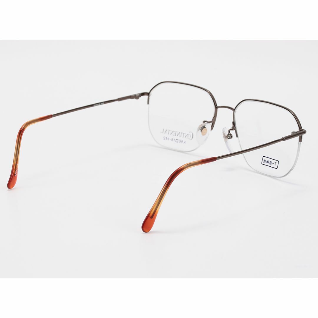 CONTINENTAL ブラウン 超弾性テンプル メガネ 203 メンズのファッション小物(サングラス/メガネ)の商品写真