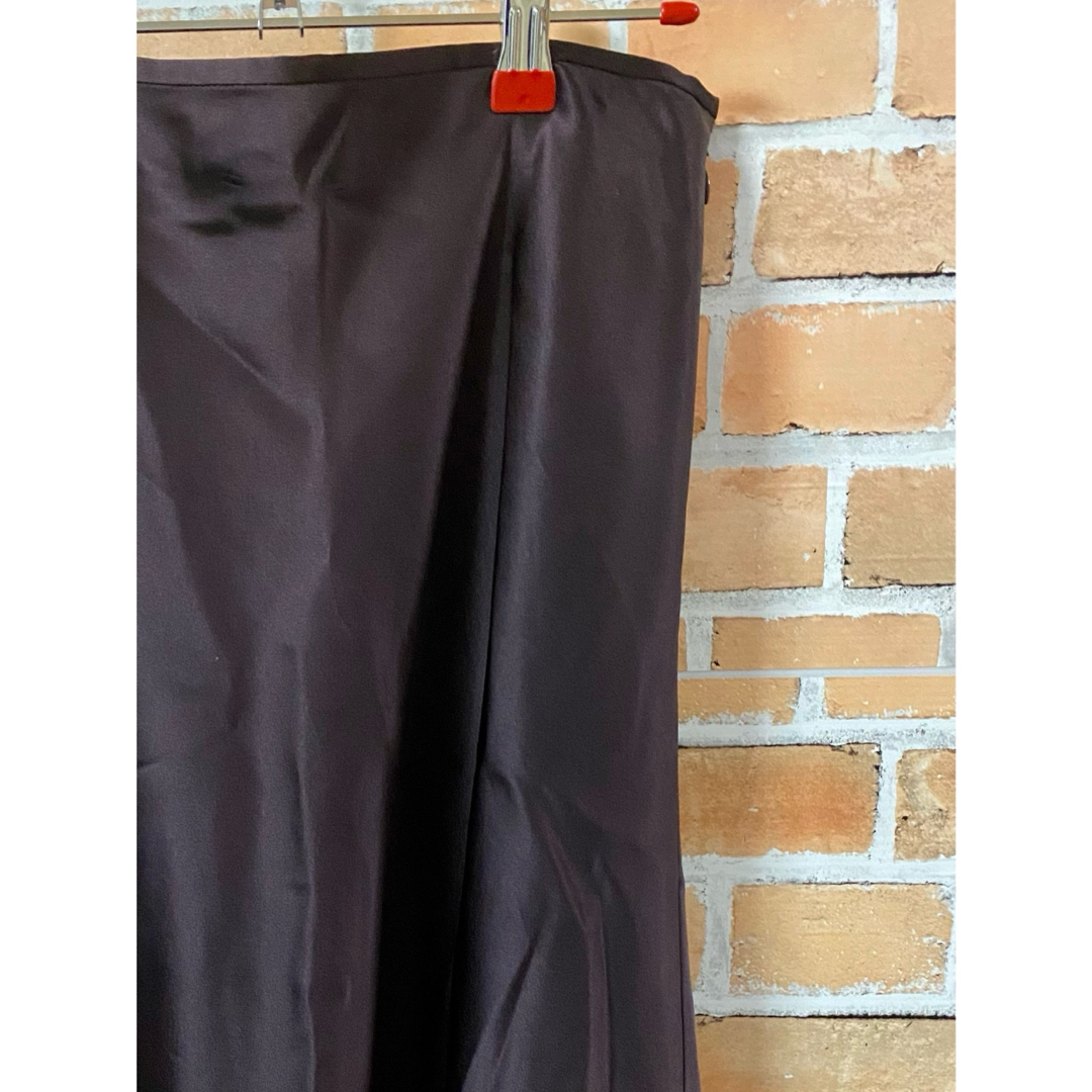 【上品】WORLDワールド☆シンプルなブラウンのスカート レディースのスカート(ひざ丈スカート)の商品写真