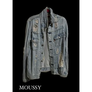 マウジー(moussy)のmoussy クラッシュデニムジャケットダメージジージャン(Gジャン/デニムジャケット)