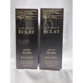 ヘアボーテエクラ　ボタニカルエアカラーフォーム　ナチュラルブラック80g×2箱(白髪染め)