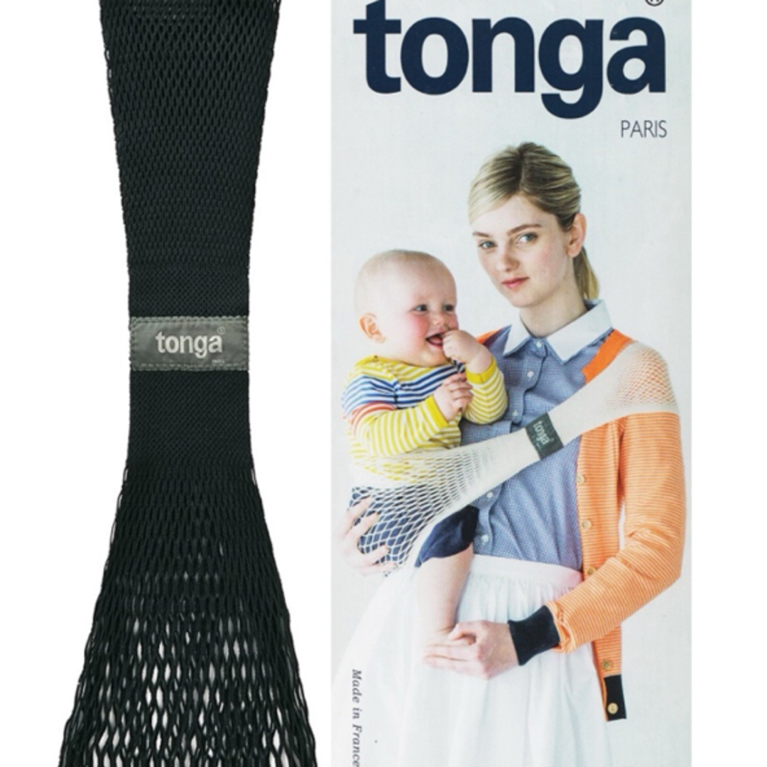 抱っこ紐 tonga PARIS 黒 ベビースリング Mサイズ - 移動用品