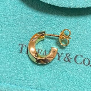 ティファニー(Tiffany & Co.)のTiffany ティファニー K18YG ゴールド ナイフエッジ フープ ピアス(ピアス)