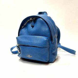 可愛い❣️COACHコーチ❣️リュックサックレディースデニムレザーブルー水色青