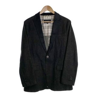 バーバリーブラックレーベル(BURBERRY BLACK LABEL)のBURBERRY BLACK LABEL バーバリーブラックレーベル ブラックデニム サテンカラー 1B ジャケット BMP36-105-09 Size M(その他)