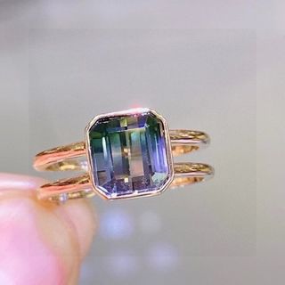 ⭐天然トルマリン リング k18 2.9ct(リング(指輪))