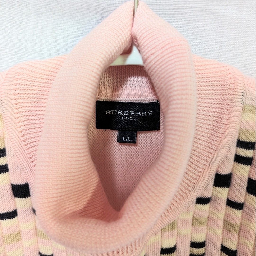 BURBERRY(バーバリー)のバーバリーゴルフ タートルネックセーター LL ピンク レディースのトップス(ニット/セーター)の商品写真