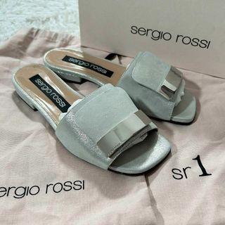 sergio rossi  セルジオロッシ　黒　エナメル　サンダルsergiorossi