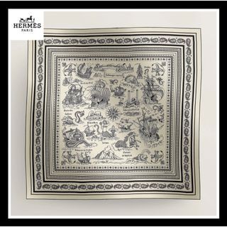 エルメス(Hermes)のHERMES カシミアシルク Tatouages Marins Bandana(バンダナ/スカーフ)