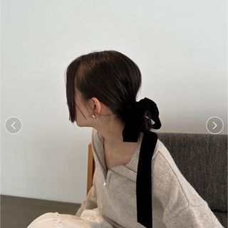 スナイデル(SNIDEL)の新品未使用タグ付き♡ ベロアリボンゴム　スナイデル(ヘアゴム/シュシュ)