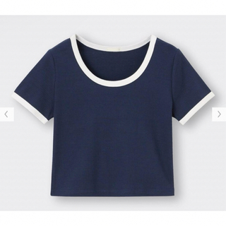 ジーユー(GU)のGU バイカラーミニT(Tシャツ(半袖/袖なし))